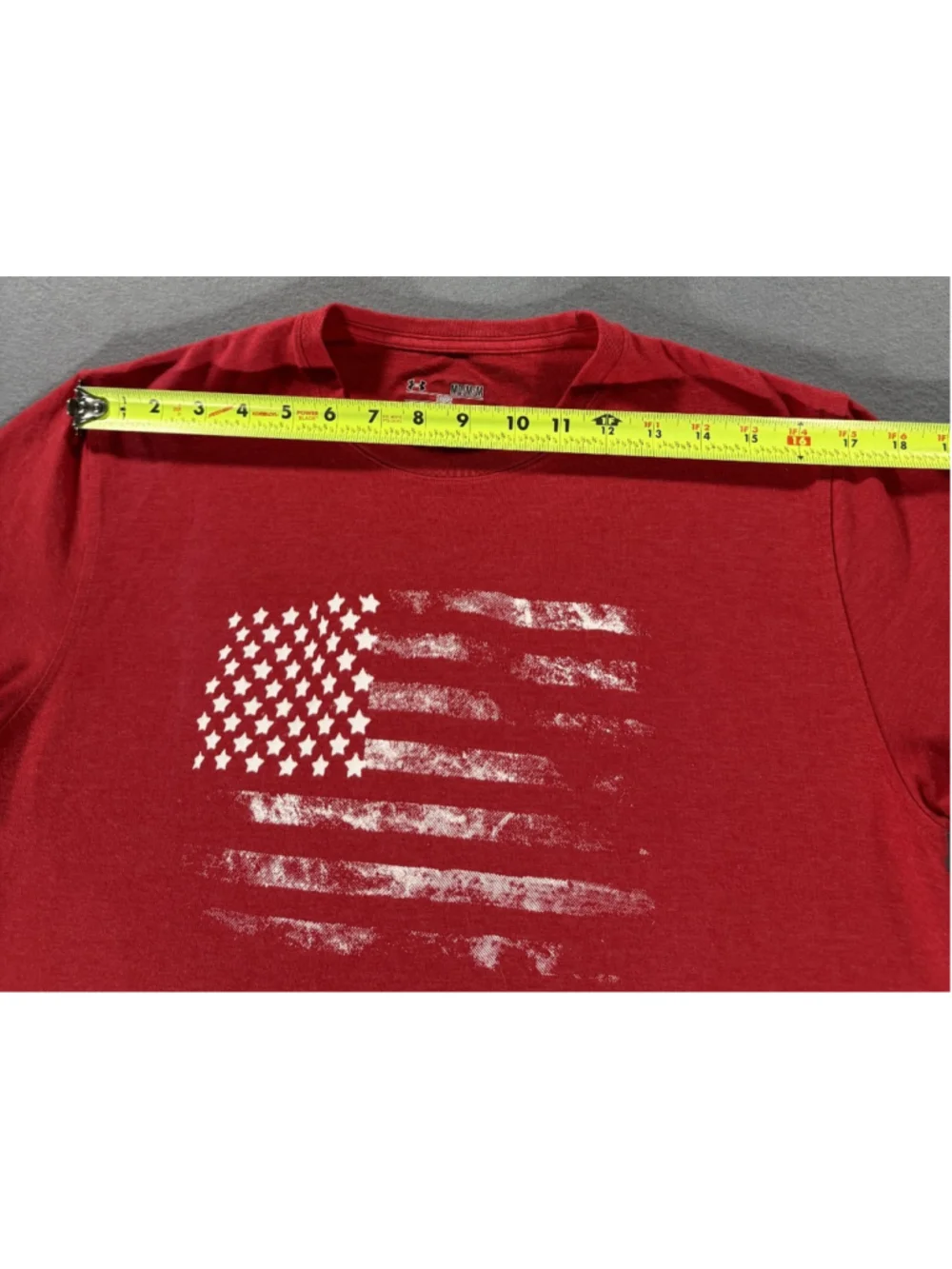 Under Armour Charged Graphic T Shirt US Flag Medium